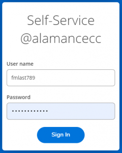 单击，进入自助服务登录页面