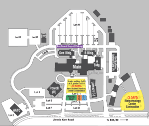 ACC主校区的详细停车场地图